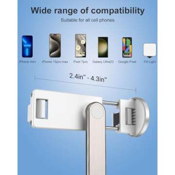 Versatile Selfie Stick & Tripod with Remote and Light