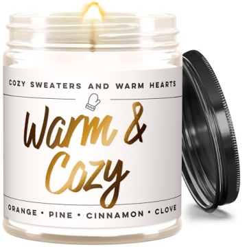 WAX & WIT Warm and Cozy Christmas Candles Scented, Fall Candles, Cinnamon Candle, Pine Candle, Holid...