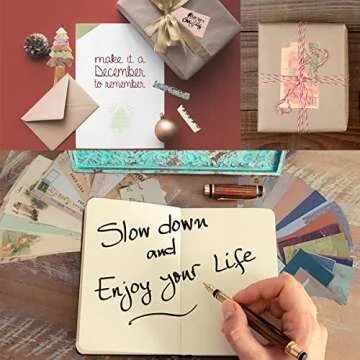 MOLNESO Scrapbook Paper 360pcs, Small Earth Tones Scrapbooking Paper for Vintage Crafts Junk Journal Supplies, Neutral Decorative Scrap Paper Sheets Material, Variety Collage Design Paper Packs