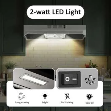 VIKIO HOME 30-Inch Stainless Steel Kitchen Hood