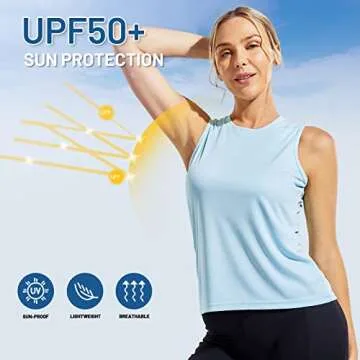MIER Women's UV Sun Protection Running & Yoga Tank Tops