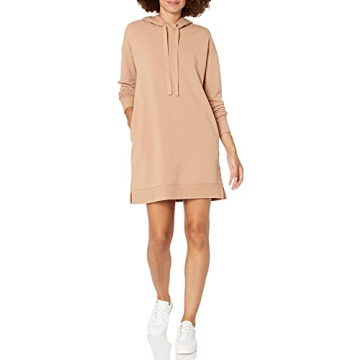 The Drop Women's Iona Long-Sleeve Hooded Mini Sweatshirt Dress, Comfy and Stylish