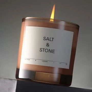SALT & STONE Candle with Grapefruit & Hinoki Scents
