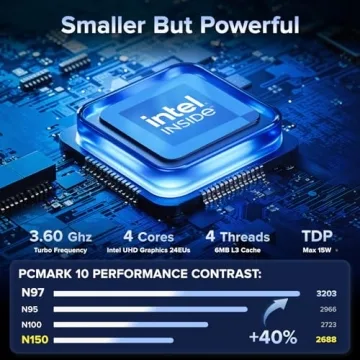 KAMRUI Essenx E1 Mini PC Windows 11 Pro Compact Power