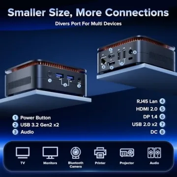 KAMRUI Essenx E1 Mini PC Windows 11 Pro Compact Power