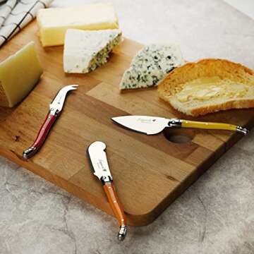 Laguiole Butter Knife Spreader Cheese Knife Set with Holder