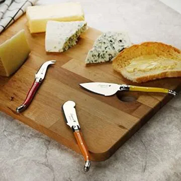 Laguiole Butter Knife Spreader Cheese Knife Set with Holder