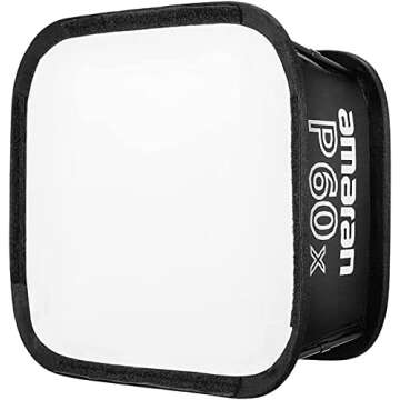 Aputure Amaran P60x 60W Bi-Color LED Video Light Adjustable Color Temperature (3200K ~ 6500K), Optical Lens Group, 5070lux @ 1m Adjustable Light Emission Angle for Flat Screen Photography