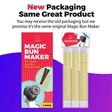 Hawwwy Hair Bun Maker 3 Pack - Ideal Bun Maker For Long Hair - Easy-To-Use Donut Bun Maker For Women...