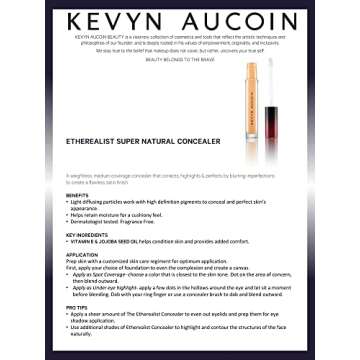 Kevyn Aucoin The Etherealist Super Natural Concealer, EC 02 (Light) shade: Weightless corrector, multi-use and highlights. Makeup artist go to that blurs imperfections for a flawless finish.