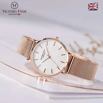 Buy VICTORIA HYDE Rose Gold Watch for Women Easy Read