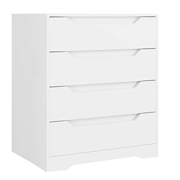 HOSTACK White Dresser – Modern Storage Solution with 4 Drawers for Any Room
