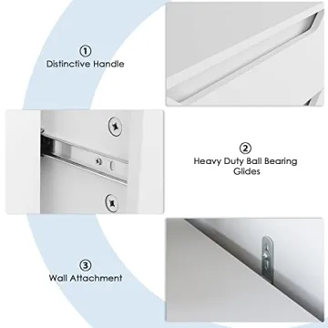 Elegant HOSTACK White Dresser with 4 Drawers