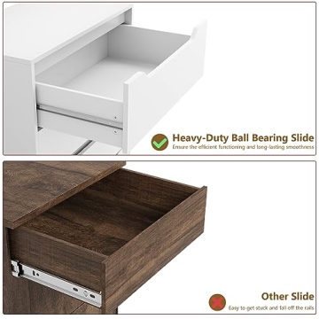 Elegant HOSTACK White Dresser with 4 Drawers