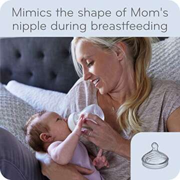 NUK Simply Natural Glass Baby Bottles, 4 oz, 3 Pack