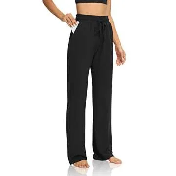 DIBAOLONG Womens Wide Leg Yoga Pants with Pockets XL