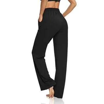DIBAOLONG Womens Wide Leg Yoga Pants with Pockets XL