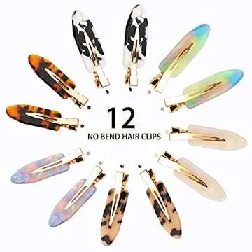 12 PCS Creaseless Hair Clips for Effortless Styling