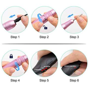 30,000rpm Professional Electric Nail Drill for Manicure and Pedicure