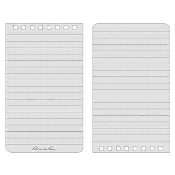 Rite in the Rain Weatherproof 3" x 5" Top-Spiral Notebook Kit: Black CORDURA Fabric Cover, 3" x 5" Black Notebook, and Weatherproof Pen (No. 735B-KIT)