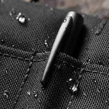 Rite in the Rain Weatherproof 3" x 5" Top-Spiral Notebook Kit: Black CORDURA Fabric Cover, 3" x 5" Black Notebook, and Weatherproof Pen (No. 735B-KIT)