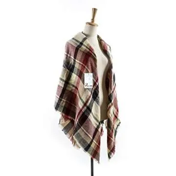 Women's Scarves Wraps Warm Blanket Scarf Shawl Winter Plaid Scarfs for Women