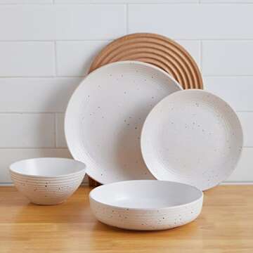 Stone Lain Lauren Modern Stoneware Dinnerware Set for 4