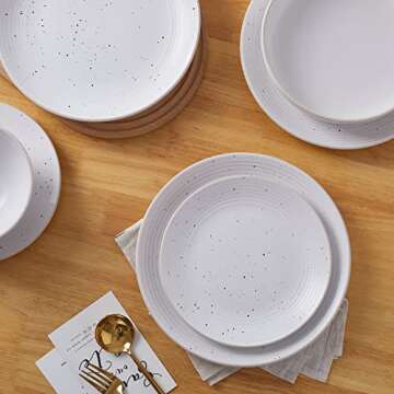 Stone Lain Lauren Modern Stoneware Dinnerware Set for 4