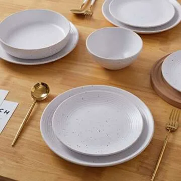 Stone Lain Lauren Modern Stoneware Dinnerware Set for 4