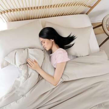 ROSGONIA Oversized King Comforter Beige, 3pcs(1 Boho Comforter & 2 Pillowcases) Soft Lightweight Oversized King Size Comforter Sets All Season Bedding