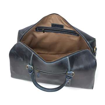 Leather Travel Duffel Bag | Gym Sports Bag Airplane Luggage Carry-On Bag | Gift for Father's Day By ...