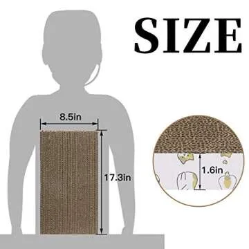 PatiencET Cat Scratcher 4 PCS Cat Scratch Pad Reversible Scratcher Scratching Texture Design Durable Scraper