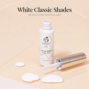 Beetles White Gel Polish for Nail Art Easy Precision Designs