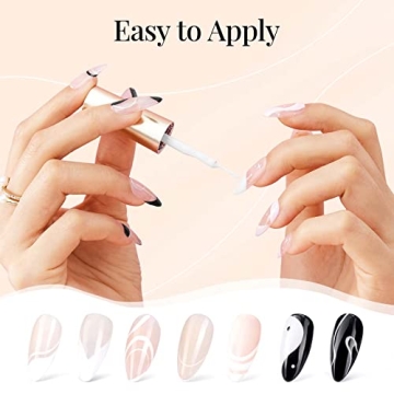 Beetles White Gel Polish for Nail Art Easy Precision Designs