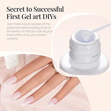 Beetles White Gel Polish for Nail Art Easy Precision Designs