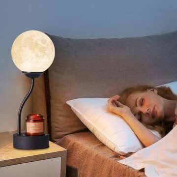 Candle Warmer Lamp with 7 Colors Moon Light for Home