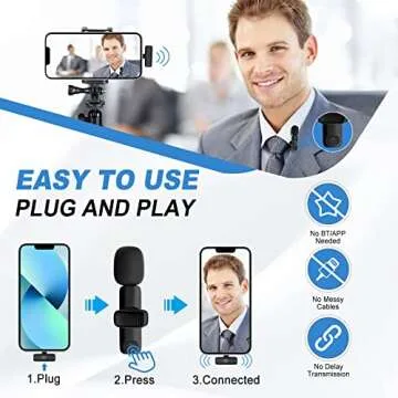 JAUYXIAN K37 Wireless Lavalier Microphone for iPhone