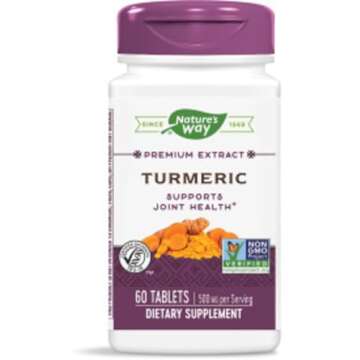 Nature's Way Turmeric, Premium Extract, Supports Joint Health*, Standardized to 95% Curcuminoids, 50...