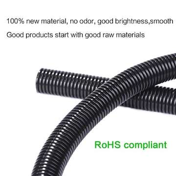 Alex Tech 25ft 1/2 inch Split Wire Loom Tubing – Durable Wire Conduit