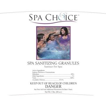SpaChoice 5-Pounds Premium Spa Sanitizing Granules for Hot Tub and Spa, Made in USA