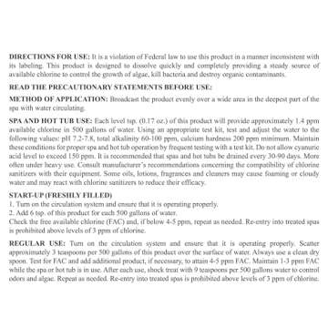 SpaChoice Premium Spa Sanitizing Granules for Hot Tub