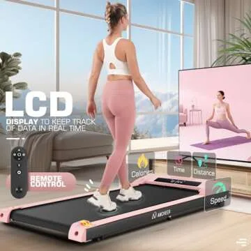 ANCHEER 2 in 1 Under Desk Walking Pad Treadmill, 2.5HP Compact Running Machine 300lbs Weight Capacity for Home/Gym/Office,Ultra-Quiet, Installation-Free