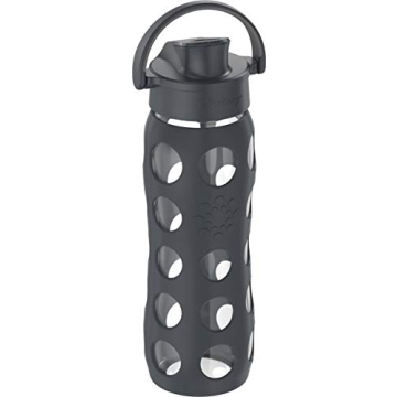 Lifefactory 22oz Glass Water Bottle with Flip Cap