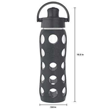 Lifefactory 22oz Glass Water Bottle with Flip Cap