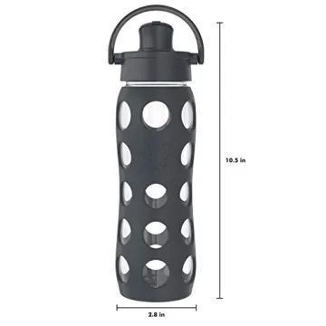 Lifefactory 22oz Glass Water Bottle with Flip Cap