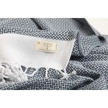 Smyrna Turkish Cotton Beach Towel - Lightweight & Oversized