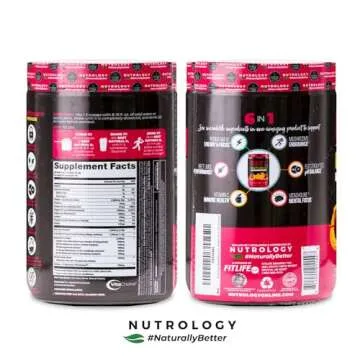 Nutrology Beet Natural O2, Pre Workout Powder, Energy, Endurance & Nitric Oxide Booster with Beet Powder, Yerba Mate, Adaptogens & Electrolytes, Vegan Pre Workout, Passion Fruit Flavor, 30 Servings