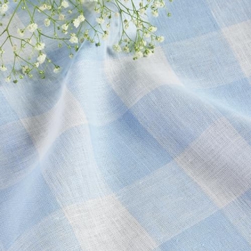 Solino Home Buffalo Check Linen Tablecloth | 52 x 52 Inch