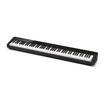 Casio Privia PX-S1100 Digital Piano - Black Bundle with Adjustable Stand, Bench, Sustain Pedal, Pian...