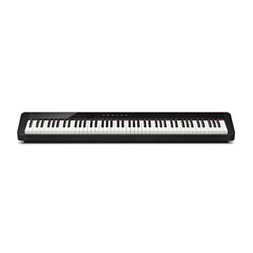 Casio Privia PX-S1100 Digital Piano - Black Bundle with Adjustable Stand, Bench, Sustain Pedal, Piano Book, Online Piano Lessons, Austin Bazaar Instructional DVD, and Polishing Cloth
